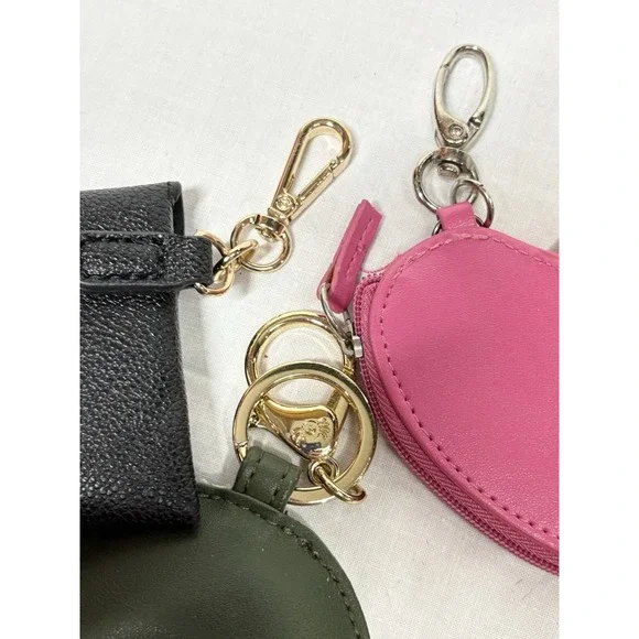 Lot of 3 Keychains Mini Coin Purses Itzy Ritzy Rainbow Bath and Body Works Heart - Picture 7 of 7